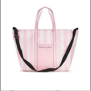 Victoria's Secret Pink and White Tote Bag